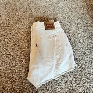 Levi's Women's Cream Jean Shorts